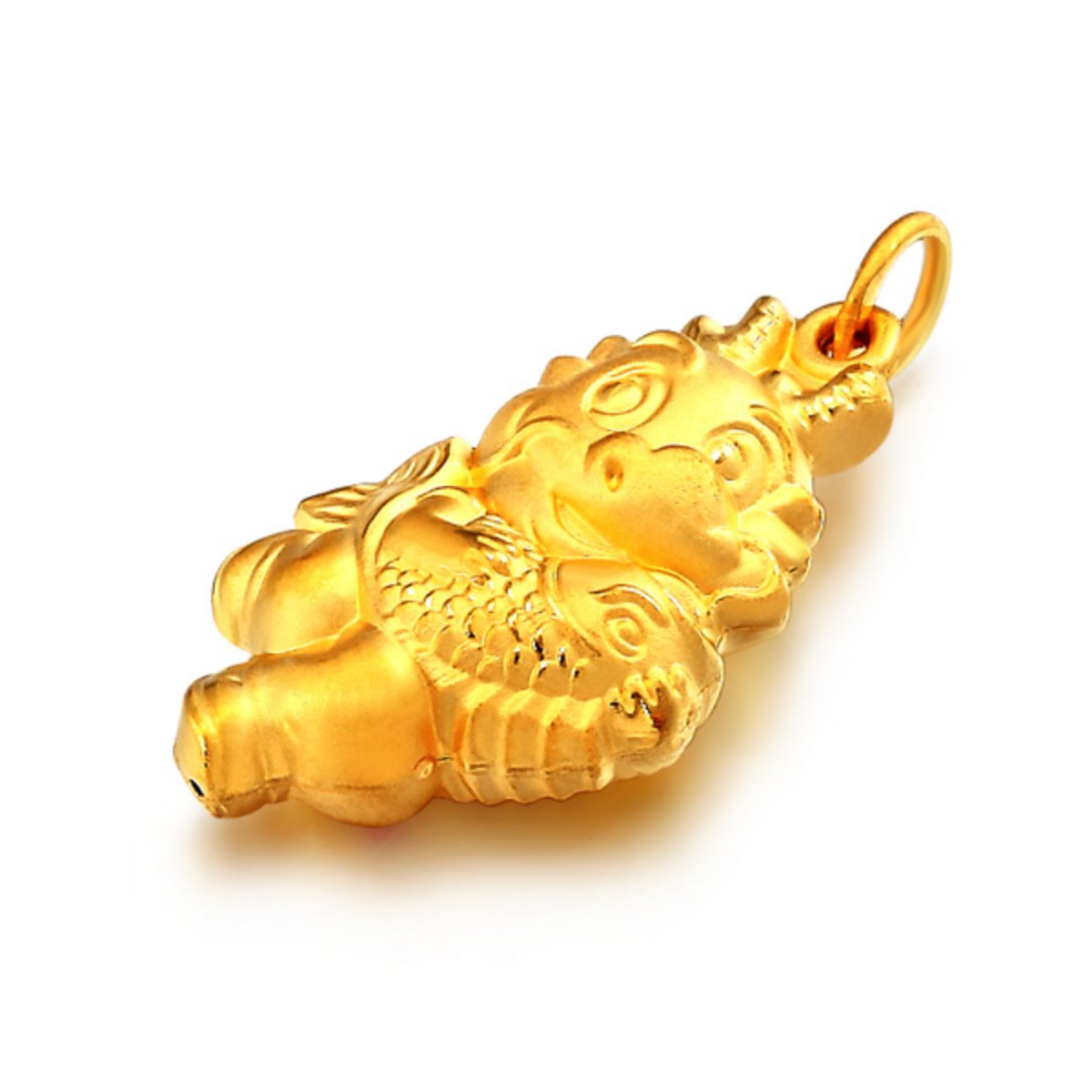 【送天然珍珠手链】di.only 戴欧妮 千足金黄金吊坠 项链吊坠 龙 约2.